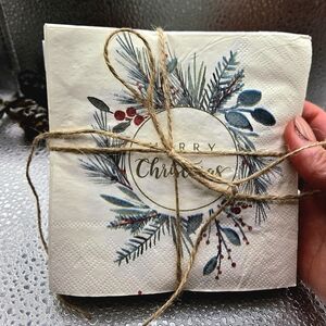 "5/$25" Bundle Of Christmas Holiday Cocktail Decoupage Variety Paper Napkins